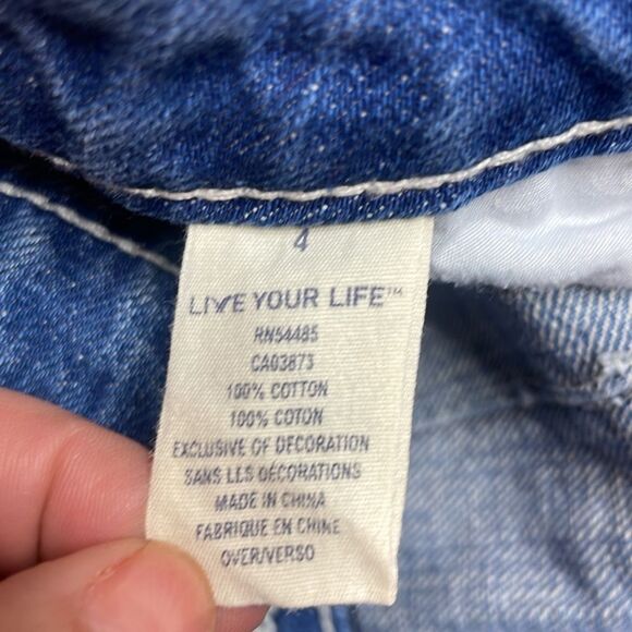 Y2K Vintage American Eagle Denim Micro Mini Skirt Size 4 - Picture 3 of 7